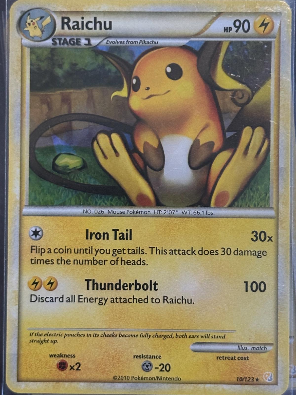 HeartGold & SoulSilver Raichu [Cracked-Ice] Pokémon card